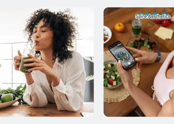 Image of woman looking into her diet and fat freezing Wokingham to improve her health