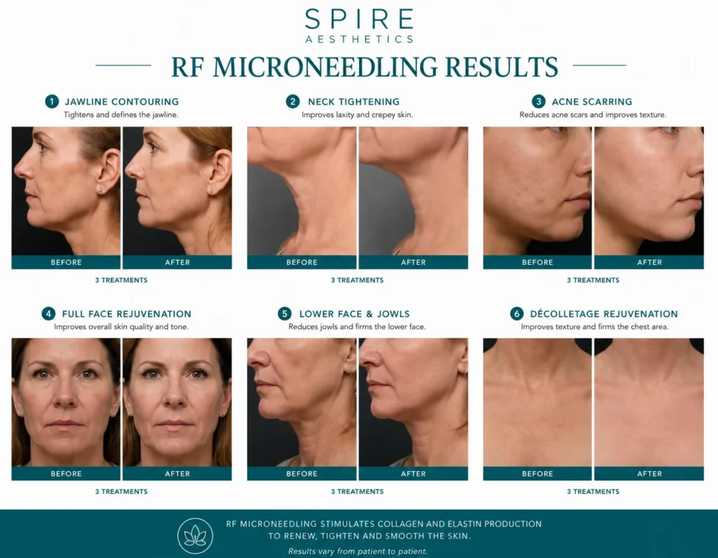RF Microneedling Skin tightening Wokingham results